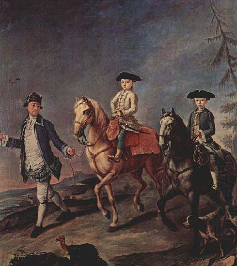 Pietro Longhi Der Spaziergang zu Pferd china oil painting image